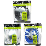 Braided Nylon Auxiliary Cable 7FT - 3 Pieces Per Pack 23619 GADGET GEAR