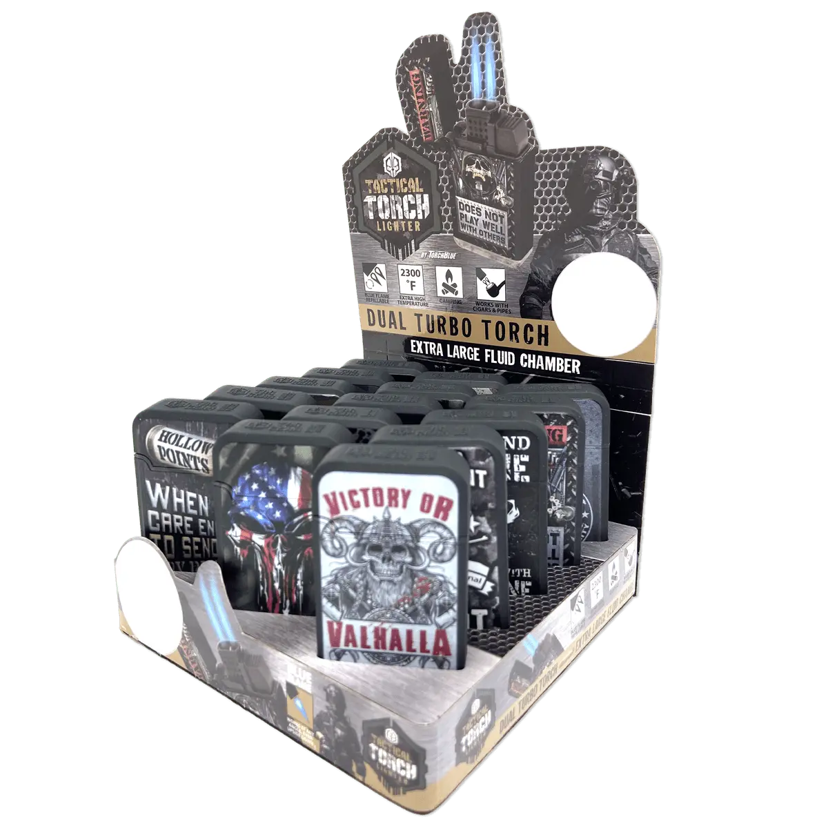 Patriotic Tac Gear Dual Torch Lighter - 15 Pieces Per Retail Ready Display 23644 TAC GEAR
