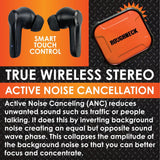 Wireless Earbuds with Heavy Duty Case - 6 Pieces Per Retail Ready Display 23695 ROUGHNECK