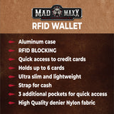 Canvas RFID Block Slim Wallet- 6 Pieces Per Retail Ready Display 23746