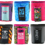 Neoprene Can and Bottle Cooler Coozie with Cigarette Pouch - 6 Pieces Per Retail Ready 24062