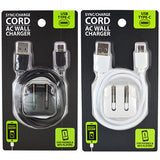 AC Wall Charger USB Port with USB to USB-C Charging Cable - 2 Pieces Per Pack 24506