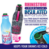 Neoprene Rhinestone Bottle Suit Coozie- 6 Per Retail Ready Display 24638