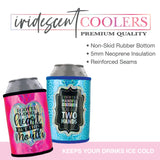 Neoprene Iridescent Can and Bottle Cooler Coozie - 6 Pieces Per Retail Ready Display 24676