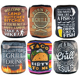Neoprene Freezer Pack Can and Bottle Cooler Coozie - 6 Pieces Per Retail Ready Display 24980