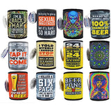 Neoprene Can and Bottle Cooler Coozie - 12 Pieces Per Retail Ready Display 25200