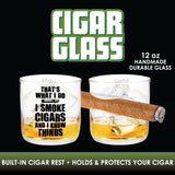 12 oz Drinking Glass with Cigar Rest- 6 Pieces Per Retail Ready Display 25550