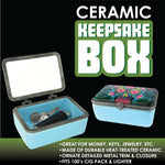 Ceramic Storage Box with Metal Trim - 6 Pieces Per Retail Ready Display 25623 SMOKEZILLA
