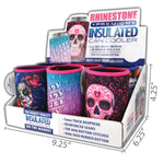 Neoprene Rhinestone Can and Bottle Cooler - 6 Per Retail Ready Display 26441 POLAR GEAR