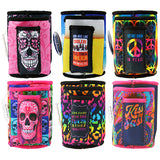 Neoprene Can & Bottle Cooler Coozie with Cigarette Pouch- 6 Pieces Per Retail Ready 26443