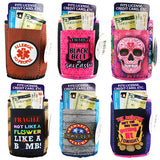 Neoprene Can and Bottle Cooler with Card Pocket - 6 Pieces Per Retail Ready Display 26454 POLAR GEAR