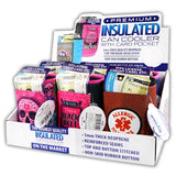 Neoprene Can and Bottle Cooler Coozie with Card Pocket - 6 Pieces Per Retail Ready Display 26454