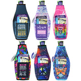 Neoprene 16 Oz Bottle Suite Coozie with Card Pocket - 6 Per Retail Ready Display 26455