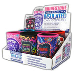 Neoprene Rhinestone Can and Bottle Cooler - 6 Per Retail Ready Display 26471 POLAR GEAR