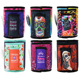 Neoprene Can and Bottle Cooler Coozie with Cigarette Pouch - 6 Pieces Per Retail Ready 26473