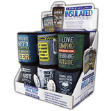 Neoprene Can and Bottle Cooler Coozie - 12 Pieces Per Retail Ready Display 26595