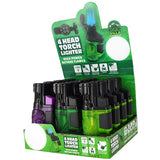 Molded Quad Flame Torch Lighter- 12 Pieces Per Retail Ready Display 30010 SPICY ZILLA