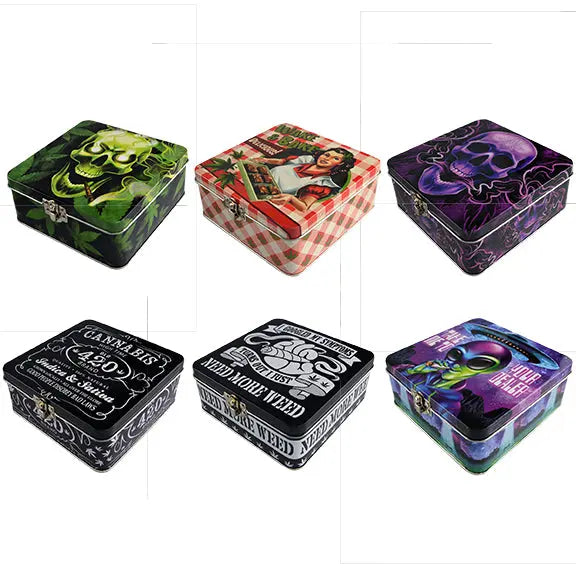 Metal Storage Box with Roll Tray - 6 Pieces Per Retail Ready Display 30013 SPICY ZILLA
