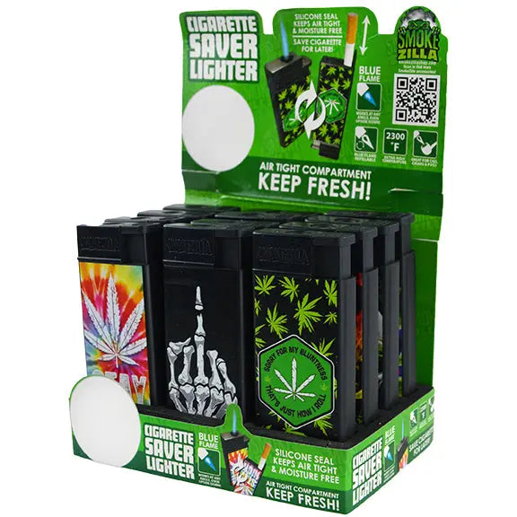 Torch Lighter Cigarette Saver - 12 Pieces Per Retail Ready Display 30019 SPICY ZILLA