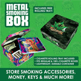 Metal Storage Box with Roll Tray- 6 Pieces Per Retail Ready Display 30026 SPICY ZILLA