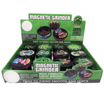 3D Metal Grinder with Magnetic Closure - 12 Pieces Per Retail Ready Display 30030 SPICY ZILLA