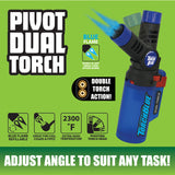 Pivot Head Dual Torch Lighter- 6 Pieces Per Retail Ready Display 41379