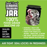 Smell Proof Ceramic Storage Jar - 3 Pieces Per Retail Ready Display 41389