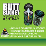 Full Print Butt Bucket Ashtray with LED Light - 3 Per Retail Ready Display 41392