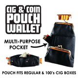 Leatherette Cigarette Pouch with Coin Wallet- 5 Pieces Per Retail Ready Display 41414
