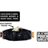 Leatherette Cigarette Pouch with Coin Wallet- 5 Pieces Per Retail Ready Display 41414