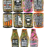 Neoprene Camo Can and Bottle Suit Coozie Assortment - 11 Pieces Per Retail Ready Display 88169