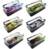 Glass Ashtray with LED Light-Up Design - 6 Per Retail Ready Display 88235 SPICY ZILLA