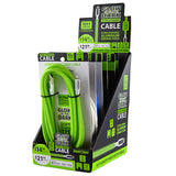 Charging Cable Glow in The Dark Assortment 10FT - 6 Pieces Per Retail Ready Display 88323