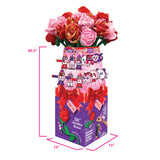 Valentine's Day Rose Plush Assortment Floor Display- 48 Pieces Per Display 88348