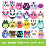 Plush Pillow Fluffy Stuffy Assortment Floor Display- 24 Pieces Per Retail Ready Display 88375