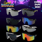 Sunglasses Sport Shieldz Assortment Floor Display - 24 Pieces Per Retail Ready Display 88443 DRIVER'S EDGE