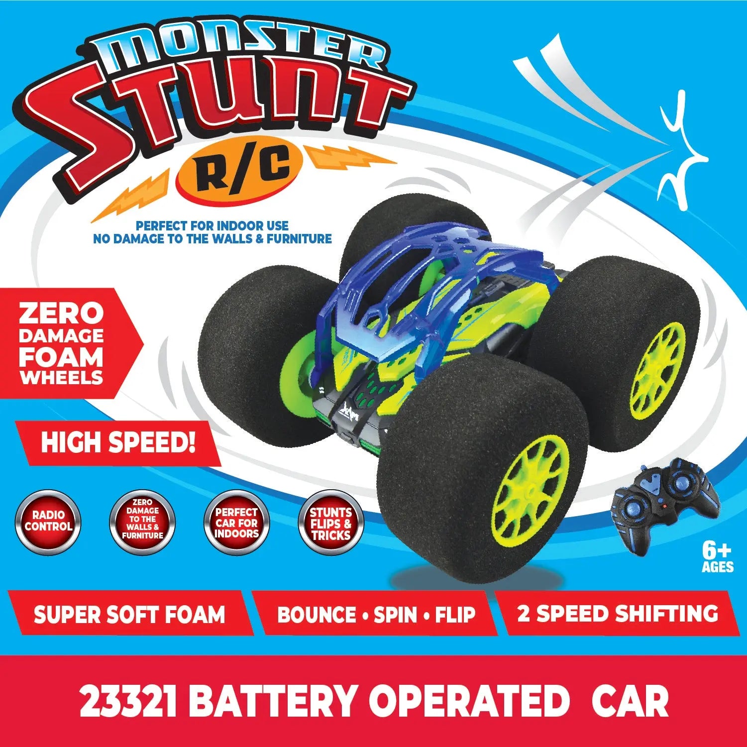 Monster Stunt Remote Controlled Car - 6 Pieces Per Pack 23321 NOVELTY INC