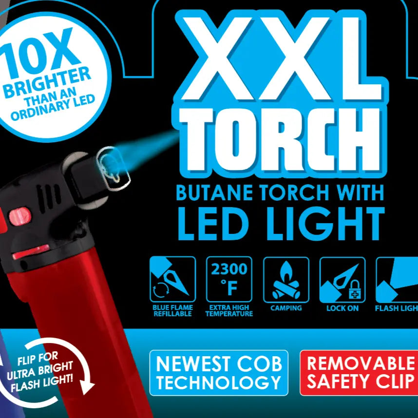 XXL Torch Lighter with LED Light - 12 Pieces Per Retail Ready Display 22225MN NOVELTY INC
