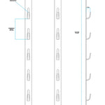 Wing Rack Merchandising Hang Strip Side Fixture ONLY 973710 NOVELTY INC