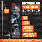 LED Flashlight Extender Tool with Magnetic Stand - 6 Pieces Per Retail Ready Display 23157 ROUGHNECK