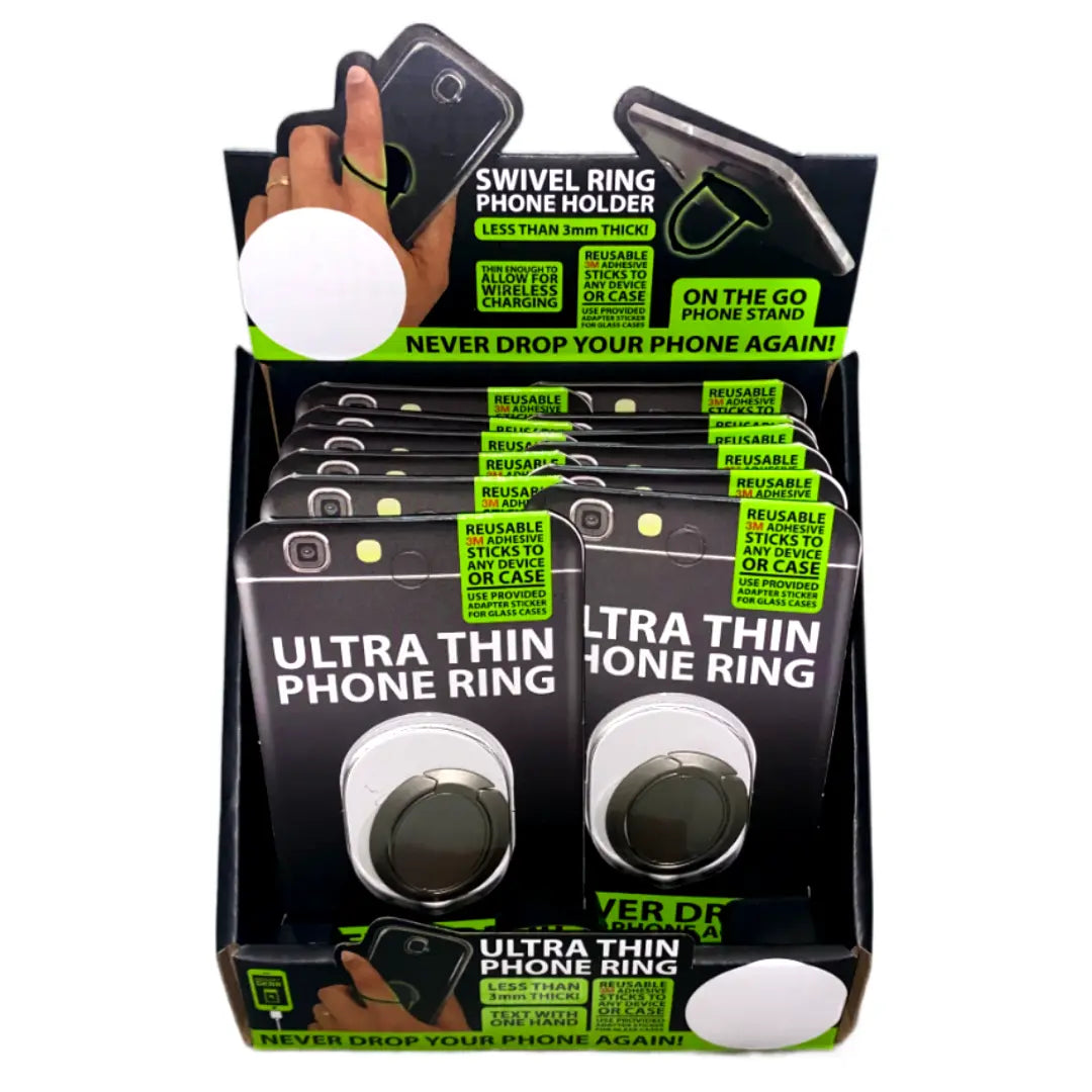Phone Ring Swivel Holder - 12 Pieces Per Retail Ready Display 25562 GADGET GEAR