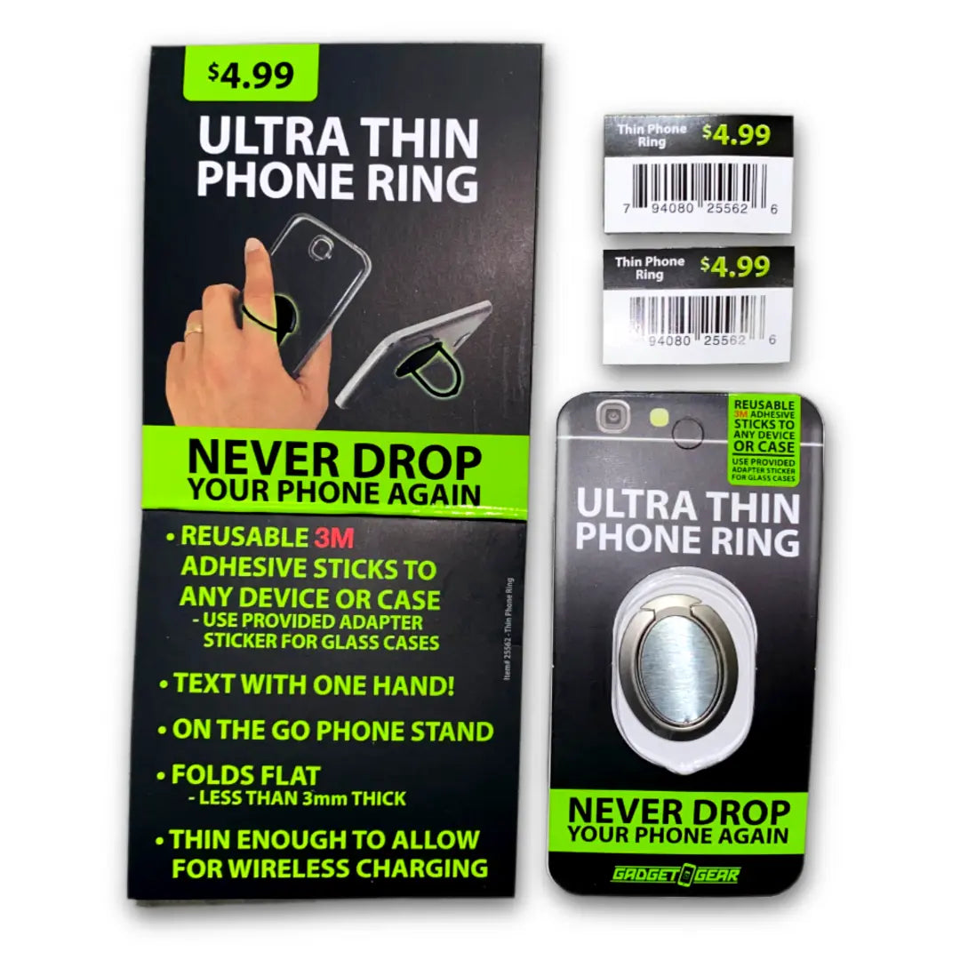 Phone Ring Swivel Holder - 12 Pieces Per Retail Ready Display 25562 GADGET GEAR