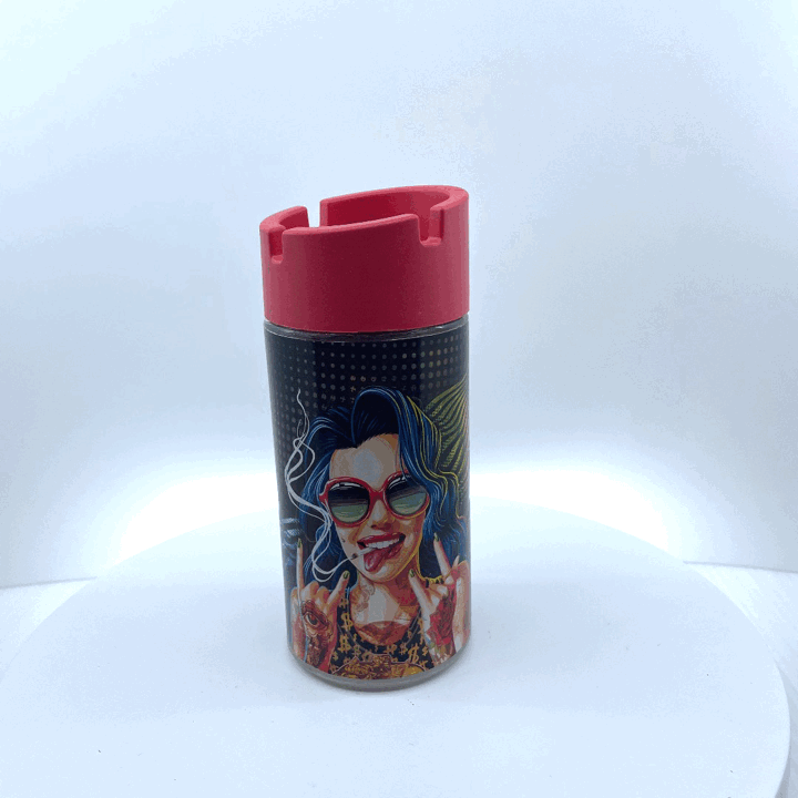 Full Print Glass Butt Bucket Ashtray - 6 Pieces Per Retail Ready Display 23291 SMOKEZILLA