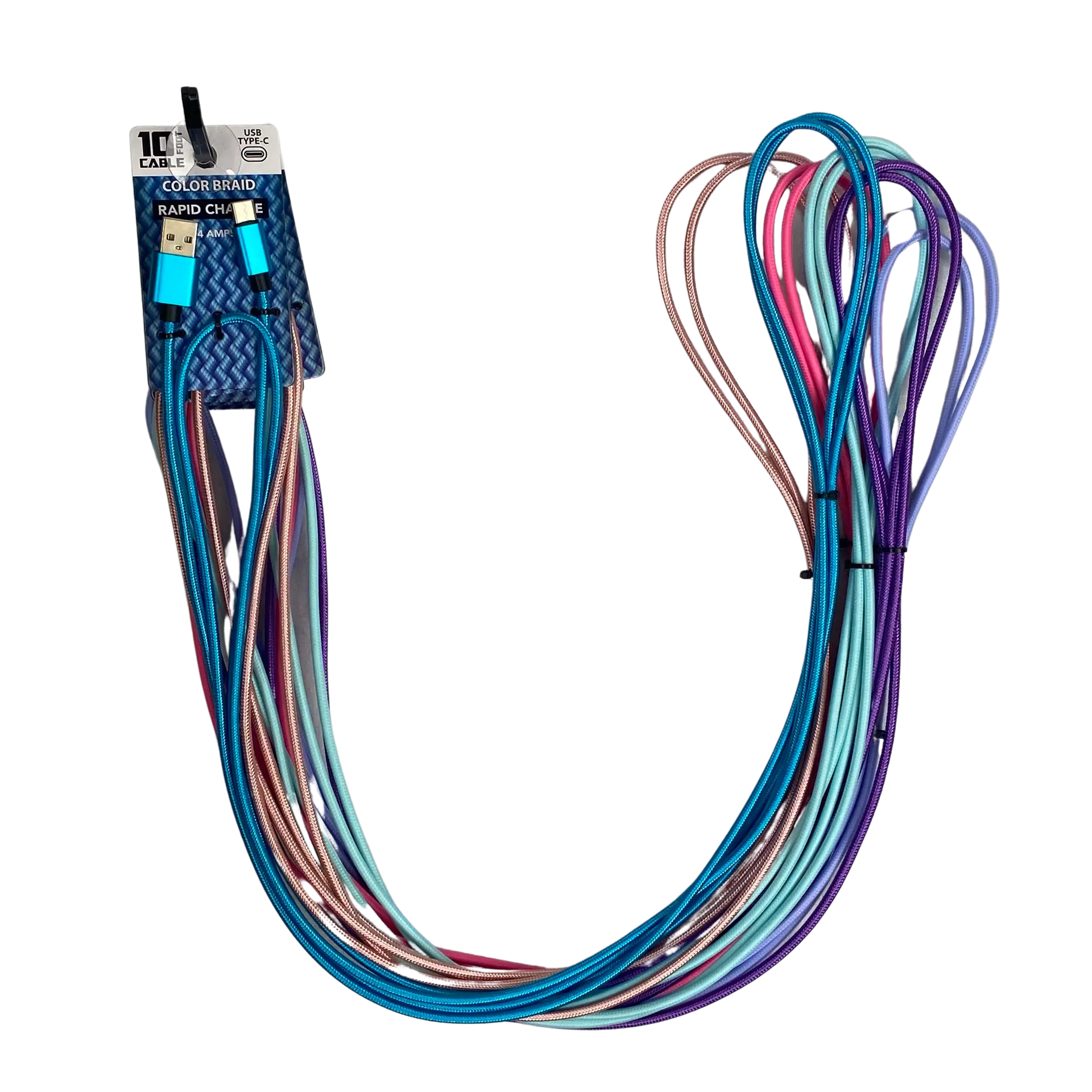 10FT Charging Cable Refill Kit Fashion Assortment - 36 Pieces Per Pack 88386 GADGET GEAR
